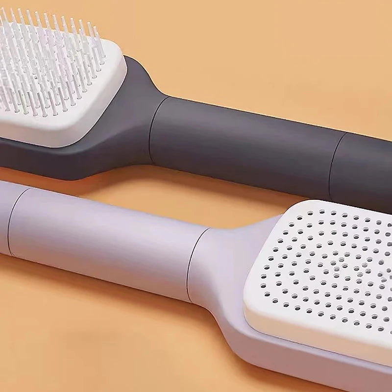 Self Cleaning Hairbrush Women Hair Brush One-key Cleaning Hair Loss Airbag Scalp Massage Comb Anti-Static Hairbrush